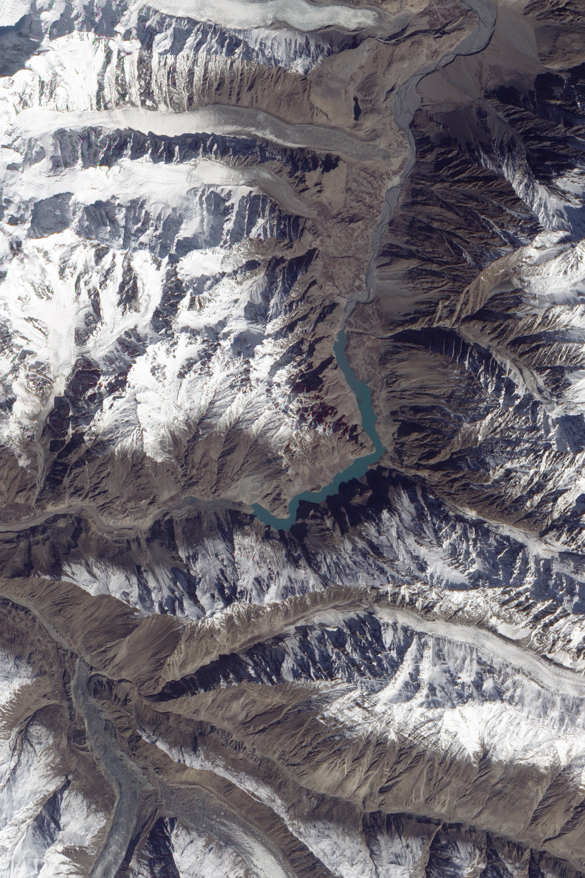 Satellite Picture of Hunza Gojal lake by NASA