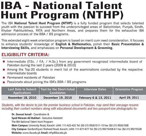 IBA announces National Talent Hunt Program